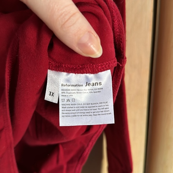 Reformation Navia Red Long Sleeve Bodysuit - Picture 8 of 10